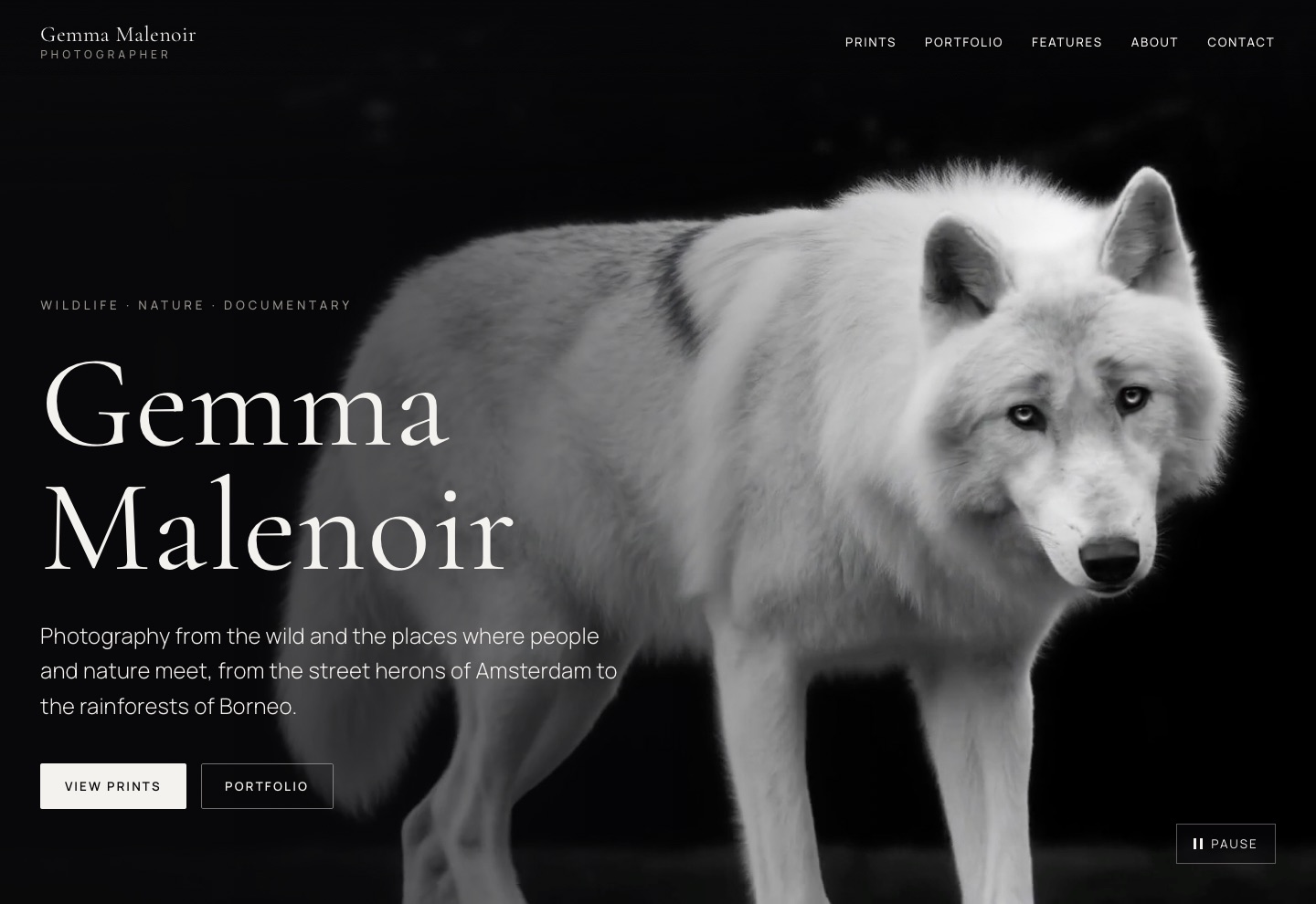 The Gemma Malenoir photography homepage